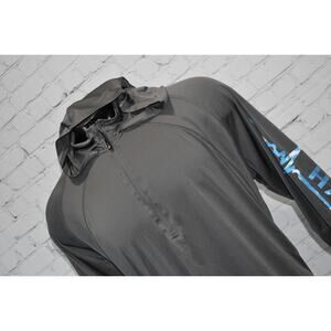 Habit Fishing Hoodie Shirt Mens Size 2XL Solar Factor Performance Polyester Gray